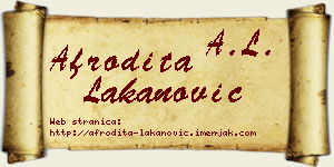 Afrodita Lakanović vizit kartica